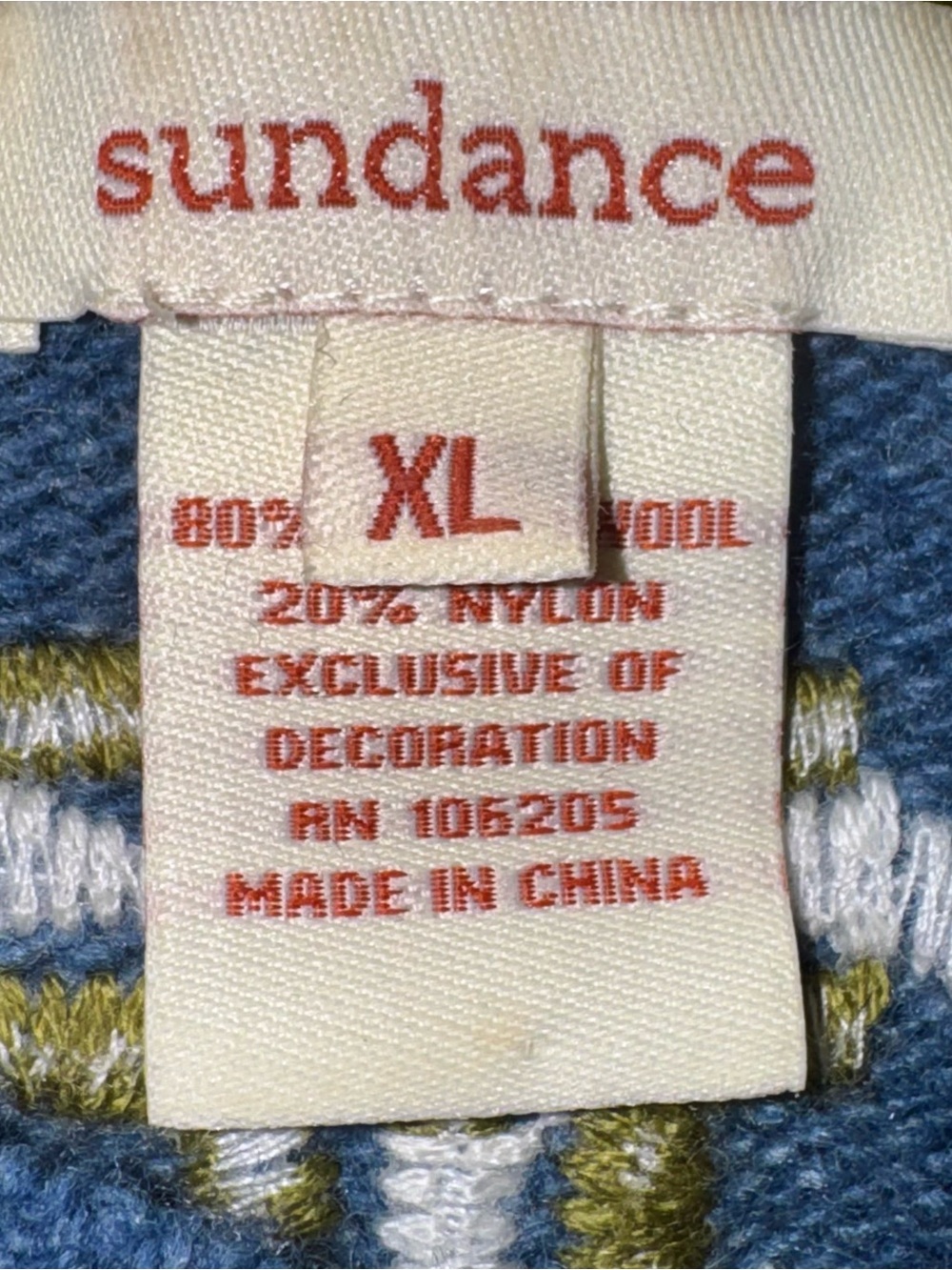 Sundance Blue Embroidered Ruffle Cardigan Sweater Boho Cottagecore - Picture 14 of 14
